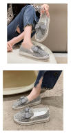 Zapatillas para Mujer de Tamaño Grande Primavera 2025 Suela Gruesa con Cordón de Diamantes de Imitación Estilo Coreano Casual para Estudiantes - details 7