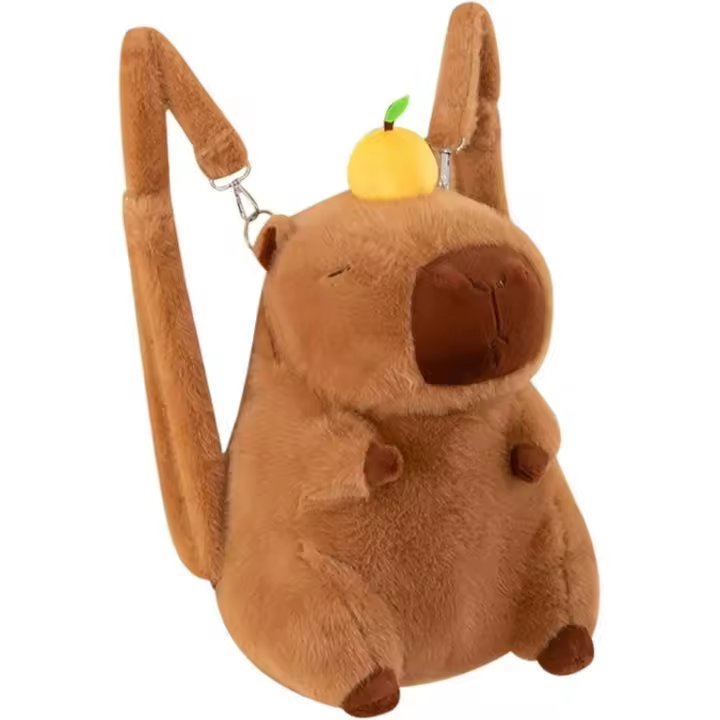 Mochila de capibara, bolsa de juguete de capibara de felpa para fiesta, vacaciones, hombres - 1