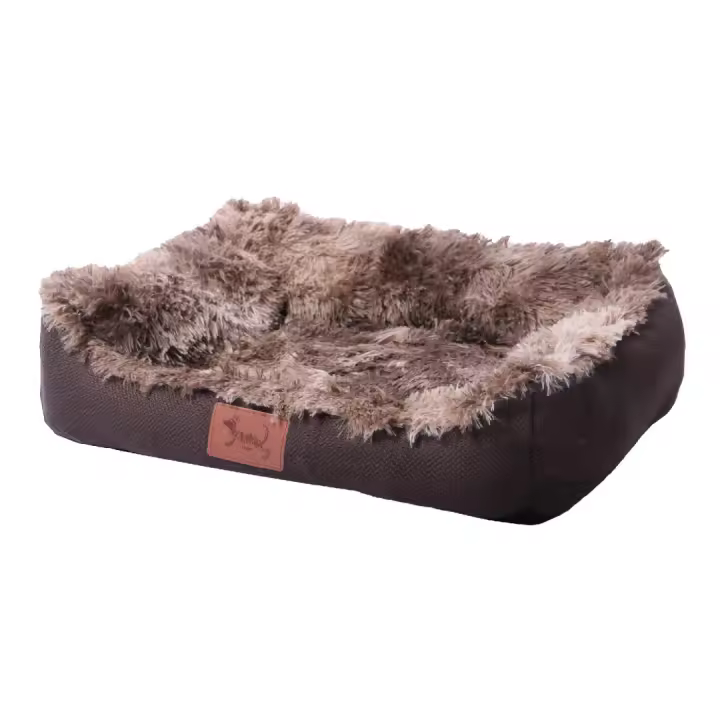 Cama Cuna Felpa Para Perros y Gatos, Sofá de felpa larga para perro, Cojín para Mascotas de Felpa, Cama para Invierno - Pet King - 1