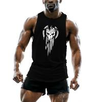 Chaleco deportivo con estampado de calavera para hombre, camiseta transpirable y cómoda de moda para gimnasio al aire libre, verano - details 23