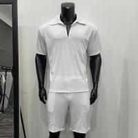 2025 verano de los hombres de Europa y Estados Unidos nuevo polo con cremallera casual de manga corta pantalones cortos de cordón traje de los hombres - details 7
