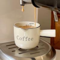 Taza De Extracción De Espresso Cerámica Con Escala Taza De Leche Para Café De Alta Calidad Accesorios De Café Para El Hogar Regalos Ounce Gruesa Exquisita - details 6