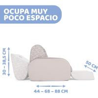 Infantil Convertible en Chaise Longue y Butaca, Sofá, 3 Configuraciones, Silla Cómoda y Ligera, Transformable, Puff Niños a Partir de 12 Meses, Color Rojo, 1 Unidad - details 7