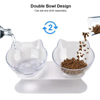 Cuencos antideslizantes para gatos, cuencos dobles para mascotas con soporte elevado, cuencos de agua y comida para mascotas - details 6