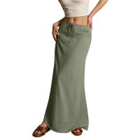 Vacaciones Verano Maxi Cordón Cintura baja A e Faldas casuales Falda larga ajustada Playa Ropa de mujer - details 7