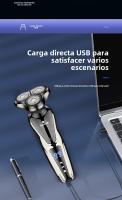Pantalla LCD importada De Tres Cuchillas, Cuerpo Digital De Lavado, Barbero, Pelo Afeitado, Afeitadora Eléctrica 3 En 1 - details 6