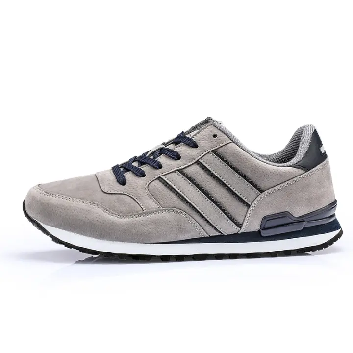 Zapatillas de Deporte Casuales de Cuero para Hombres Zapatos de Correr Antideslizantes - 1