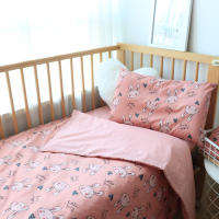 Juego de Ropa de Cuna para Bebé de Algodón Kit de Dormitorio de Niño y Niña con Funda de Edredón, Sábana, Funda de Almohada Decoración de Habitación de Niños - details 1