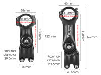 WEST BIKING-vástago ajustable para manillar de bicicleta, vástago Variable de 60 grados, elevador de ángulo, adaptador de eje de horquilla delantera de bicicleta de montaña y carretera, 25,4/31,8 MM - details 2