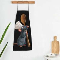 Unisex Ratatouille Remy con cuchara delantal adultos mujeres hombres Chef Tablier cocina para cocinar película animada pintura - details 5