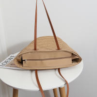 Bolso de viaje con asa superior para mujer, bolsa Bohemia de paja tejida de gran capacidad para verano - details 22