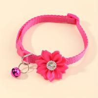 Collar de gato con adornos de flores de nailon con campana, varios colores disponibles, collar ajustable para mascotas para gatos y perros pequeños - details 7