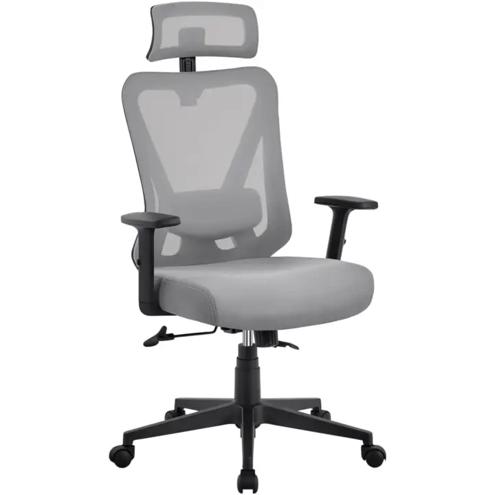 Silla de Oficina Ergonómica Respirable, Ajustable, Bloqueable entre 90° y 130° Soporte Lumbar - 1