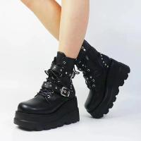 Tacón corto para mujer, ots de moda, ttom grueso europeo y americano, otoño, nuevo - details 1