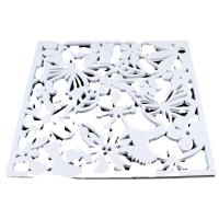 Pantallas colgantes con patrón de pájaro de flores huecas blancas, Partición de pared de pantalla ABS, decoración de arte DIY, 12 X - details 0