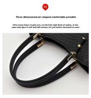Bandolera de un solo hombro de gran capacidad para mujer, moda de verano 2024, textil versátil, práctica cremallera para ir al trabajo - details 6