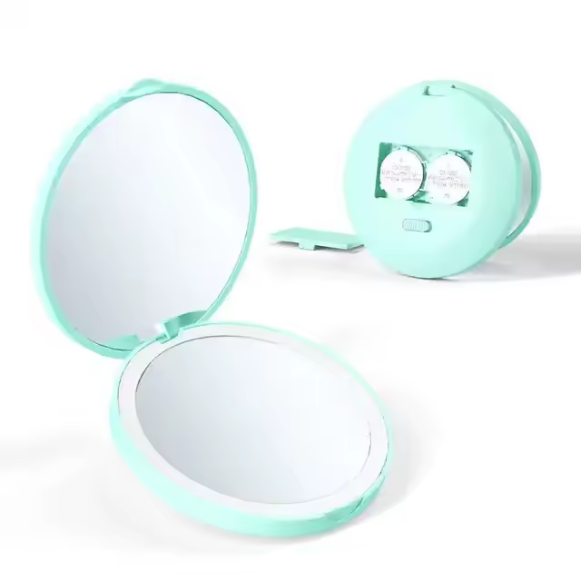 Espejo de maquillaje Luz LED Espejo cosmético de tres colores - 1