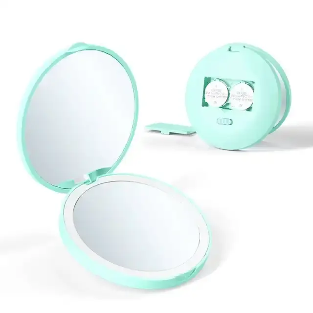 Espejo de maquillaje Luz LED Espejo cosmético de tres colores - 1
