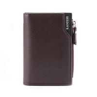 Cartera informal para hombre, billetera pequeña de cuero pu, plegable, con cremallera, de lujo, para negocios - details 4