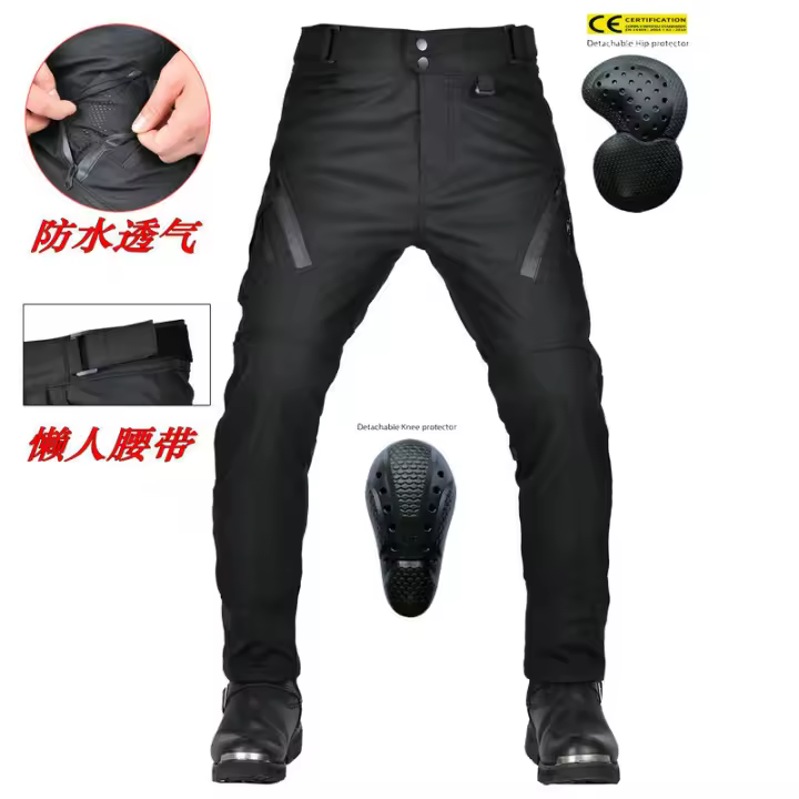 Pantalones de Ciclismo Impermeables de Cintura Alta A Prueba de Caídas para Todas las Estaciones, Transpirables, Resistentes al Viento para Hombres - 1