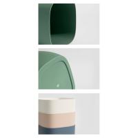 Cubo de basura de plástico para baño, papelera pequeña para oficina, papelera moderna para dormitorio, sala de estar, color rosa - details 10