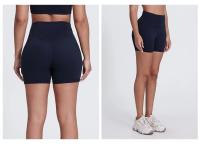 SHINBENE-pantalones cortos de cintura alta para Yoga, Shorts sexys ajustados para entrenamiento de gimnasio, 4" - details 13