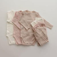 Conjunto De Ropa Para Bebé Niña Primavera Nueva Nacida Con Bodysuit Y Pantalones Ropa Infantil Para 0-2Años Moda Comoda Material Algodón Tratamiento De Fibra - details 0