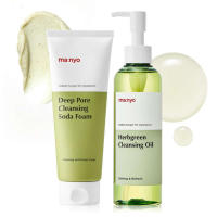 ma:nyo Herbgreen Aceite limpiador 6.7fl y Espuma de soda de poros profundos 5.0fl oz - details 0