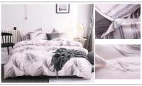 Juego de Ropa de Cama de Lujo Moderna para Pareja en Negro con Funda de Edredón y Funda de Almohada para Cama Doble Queen/King y Cama Individual Conjunto de 3 Piezas - details 6