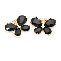 Colgantes de Mariposa de Vidrio de Zirconia de Brasso Dorado 18K Collar Aretes de Alta Calidad Accesorios de Joyería DIY - details 19