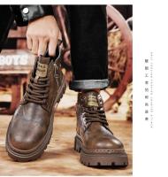 Botas de Motocicleta Bajo Capas para Hombres 2025 Zapatos de Trabajo de Cuero Cálido y Antideslizante Impermeable con Estilo Moderno - details 16