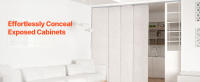 Persianas de Panel Ajustables SucceBuy, Riel Extensible de 116 cm a 218 cm de Ancho, Cortinas de Panel Personalizables de hasta 243 cm de Alto, Persianas Verticales Opacas para Puertas Corredizas, Puertas de Patio, Separador de Ambientes, Gris Claro - details 10