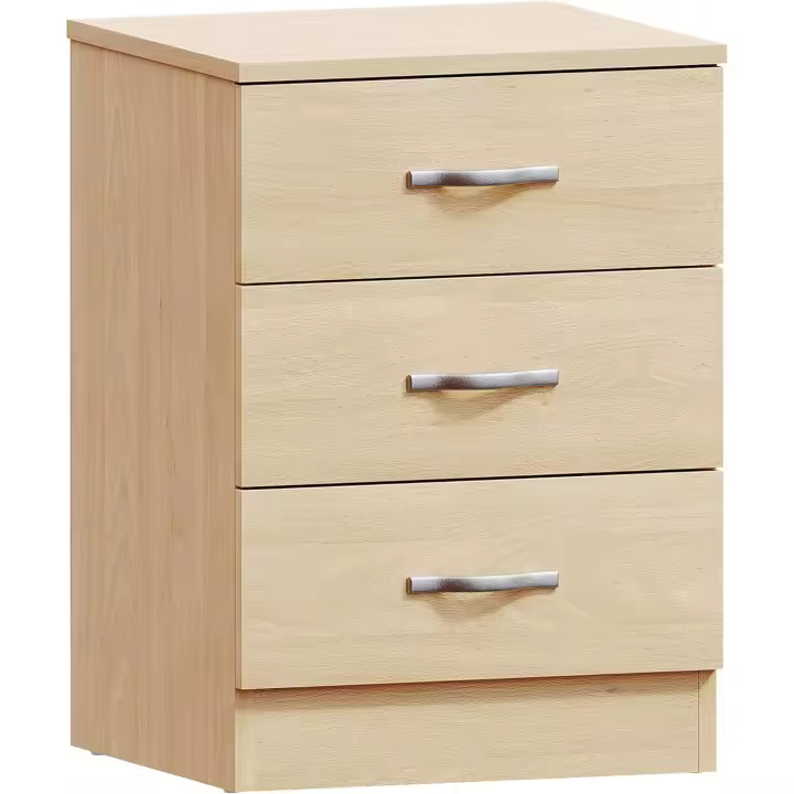 Designs Home Descuento Pino Pecho de cajones, 3 cajones con Tiradores metálicos y Corredores, único Anti-Bowing cajón Apoyo, Riano Dormitorio Muebles de Almacenamiento - 1