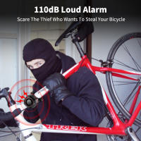 Alarma de Bicicleta Inalámbrica 110dB Resistente al Agua para Exteriores Control Remoto Alarma de Vibración para Motocicleta Protección de Seguridad - details 7