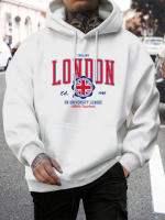 Sudadera De Capucha London Uk University League Para Hombre Tallas Grandes Estilosa Con Estampado Deportiva Y Cuello Alto - details 8