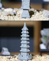 Torre de Piedra de Arena en miniatura, adornos de pabellón, figuritas de linterna, jardín de hadas, bonsái, Rocalla, decoración de habitación de terrario - details 9
