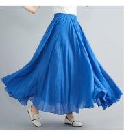 Elegante Falda de Lino de Algodón para Mujer Estilo Boho Largo para Playa Vestido Casual Chic - details 8