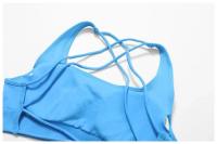 Conjunto de Yoga 2 Piezas Deporte para Mujeres Ropa de Gimnasio con Sujetador Deporte Mallas Cintura Alta Shorts Yoga Leggings Traje de Fitness Material Exterior de Nylon - details 34