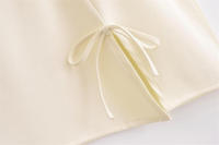 OUWU- Vestido de cuello redondo con lazo y pechera para mujer con decoración de cremallera para primavera y verano, nueva ropa informal para mujer - details 5