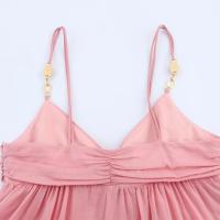 PB&ZA2025 vestido suelto sin espalda con escote en V y tirantes de dopamina de temperamento dulce falda larga nueva ropa de verano para mujer - details 11