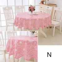 Mesa de comedor redonda de plástico PVC estilo flor, tela impermeable limpiable, decoración del hogar, mantel, cubierta de mesa, mantel de cocina - details 5