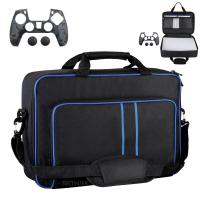 Bolsa de almacenamiento de viaje, estuche de transporte para accesorios de PS5, protector de hombro, estuche grande de lona, bolso para consola de juegos PS5 - details 0