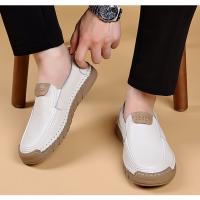 Nuevos zapatos informales de cabeza redonda para hombres, mocasines de cuero para hombres - details 26