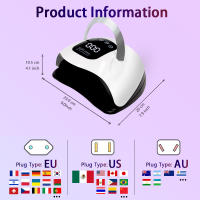 SUN X19 MAX-secador de uñas UV profesional, lámpara de esmalte de Gel de secado rápido, 72 cuentas, 320W - details 5