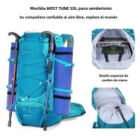 Mochila de Senderismo de 50 l con Funda Impermeable Multifuncional Ideal para Montañismo, Acampada y Viajes - details 5