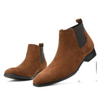 Botas Chelsea para hombre Comercio exterior cabeza pequeña cuadrada zapatos para hombre botines cortos de moda versátiles. - details 11