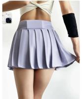 Pantalones cortos deportivos de yoga para mujer, ropa anti-caminar para correr, Falda plisada de cintura alta transpirable de secado rápido - details 5