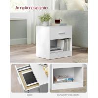 Mesa de Noche de Juego de 2 Diseño de Cajón Abierto Ideal para Dormitorio, Sala de Estar - details 20