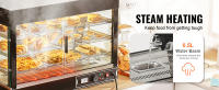 SucceBuy Exhibición de calentador de alimentos comercial de 3 niveles, calentador de exhibición de alimentos de 1500 W con luz, estante ajustable y pantalla de temperatura - details 2