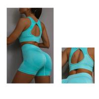 Traje de Yoga para mujer, ropa interior deportiva, chaleco, pantalones cortos para correr, conjunto de entrenamiento - details 5